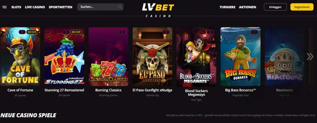 LVbet Online Casino ohne Verifizierung