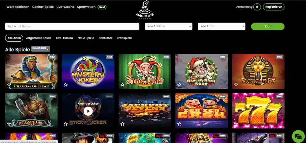 MagicWin.Bet Online Casino ohne Verifizierung 