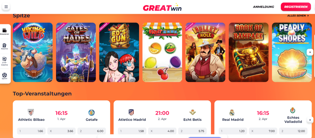 Neue PayPal Casinos Greatwin
