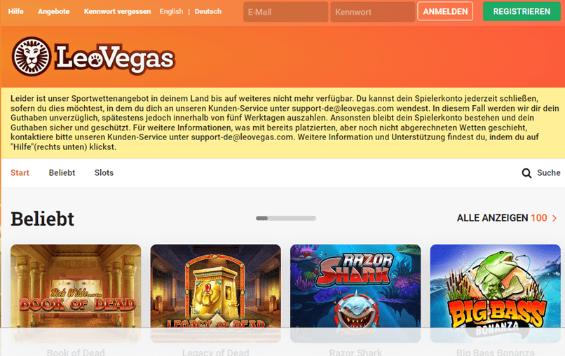 LeoVegas neue mobile Casino